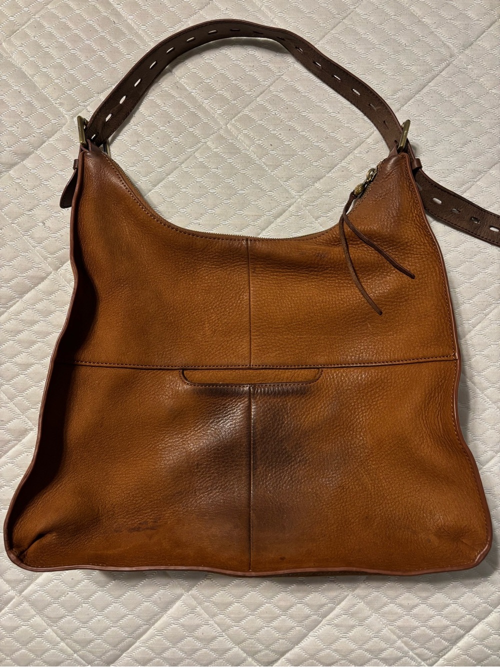 HOBO Chestnut Pebbled Leather Hobo Shoulder Bag - Picture 2 of 5